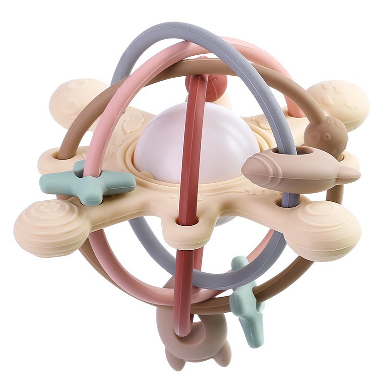 Baby and toddler hand-held ball, starry sky bite, rattle teething gel, water-boiled, biting, grasping and soothing toy manufacturer, baby and maternal products, silicone chain bite gel, baby Application Scenario