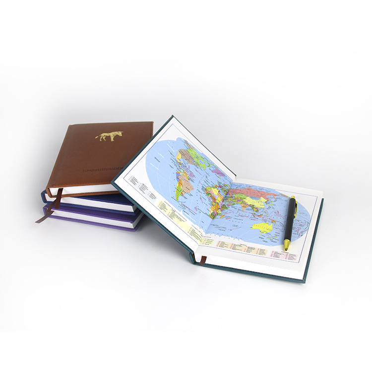 Yalong Cross-border logo A5 printed leather cover notebook, dark retro leather notebook details Picture