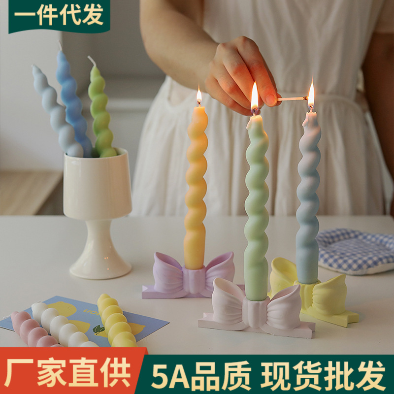 螺旋长杆香薰蜡烛candle香氛伴手礼礼物小众氛围感创意造型杆蜡