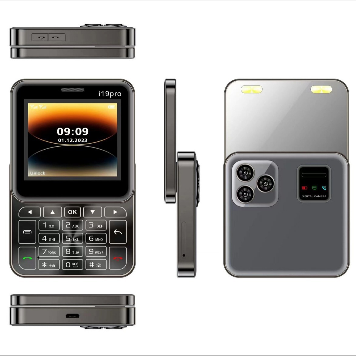 ميني روتاري Function Button Phone يدور 180 درجة من الهاتف المحمول المصغرة عبر الحدود I19PRO Application Scenario