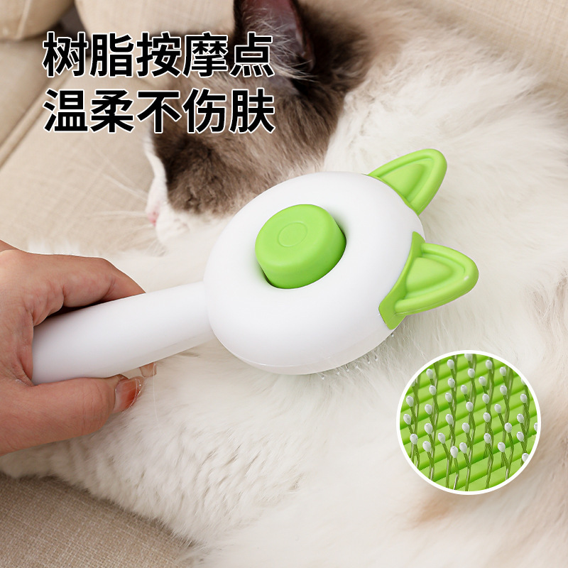 Pet massage and hair removal brush, universal pet comb for cats and dogs, pet supplies, electric hair pusher, double-sided hair removal gloves Specification image