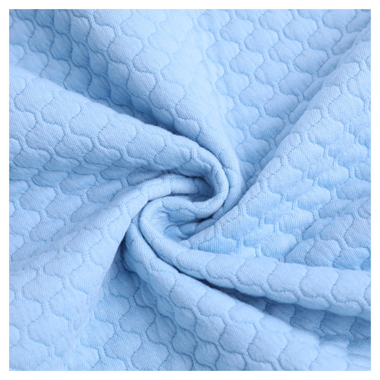 Factory direct supply of all-polyester stretch knitted fashion cushion fabric for children's clothing with air layer in the middle Application Scenario