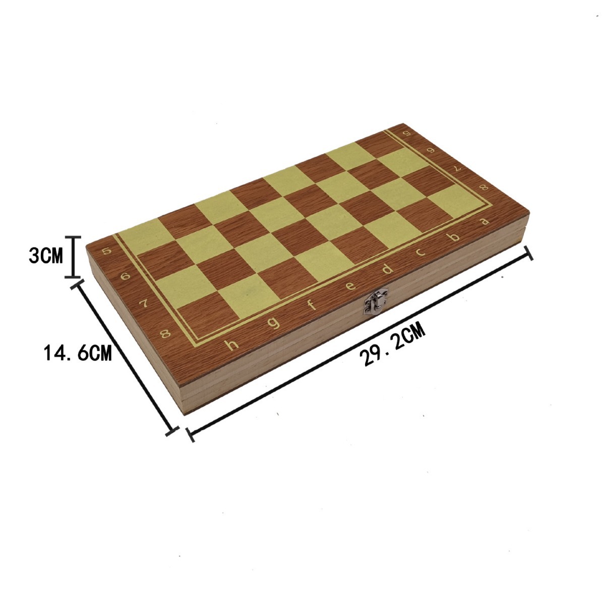 厂家直销象棋国际象棋套装棋子棋盘木盒标准比赛可折叠棋盘29公分产品图