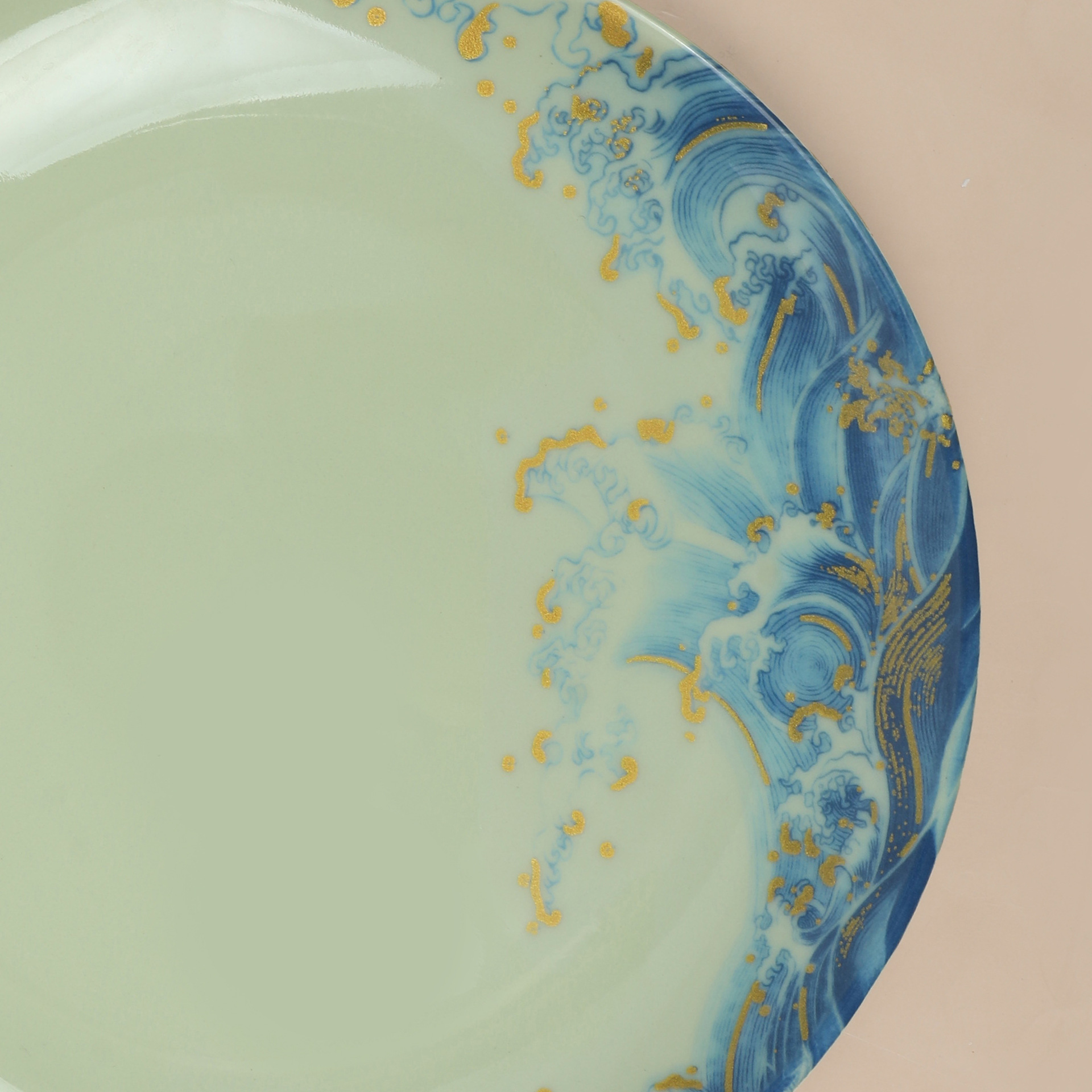 Foreign trade melamine imitation porcelain plate, restaurant buffet round plate, new wave plastic plate, rice bowl, fried noodles and stir-fried dishes plate Specification drawing