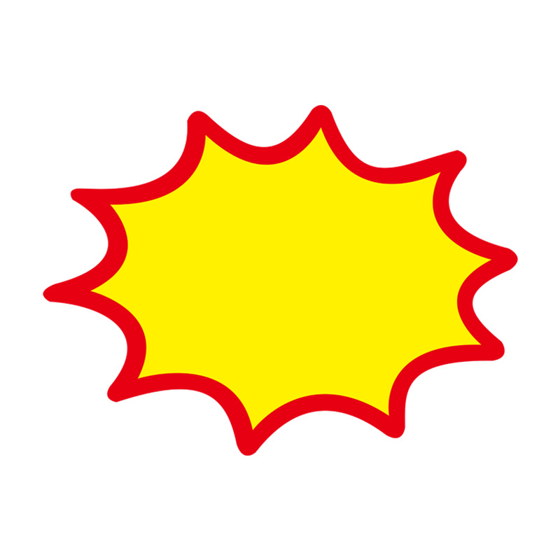 Yellow reminder label for product promotion, store discount reminder label, promotion special label, store goods special offer warning sticker, store discount prompt sticker, store eye-catching label, counter activity prompt, no Item Picture