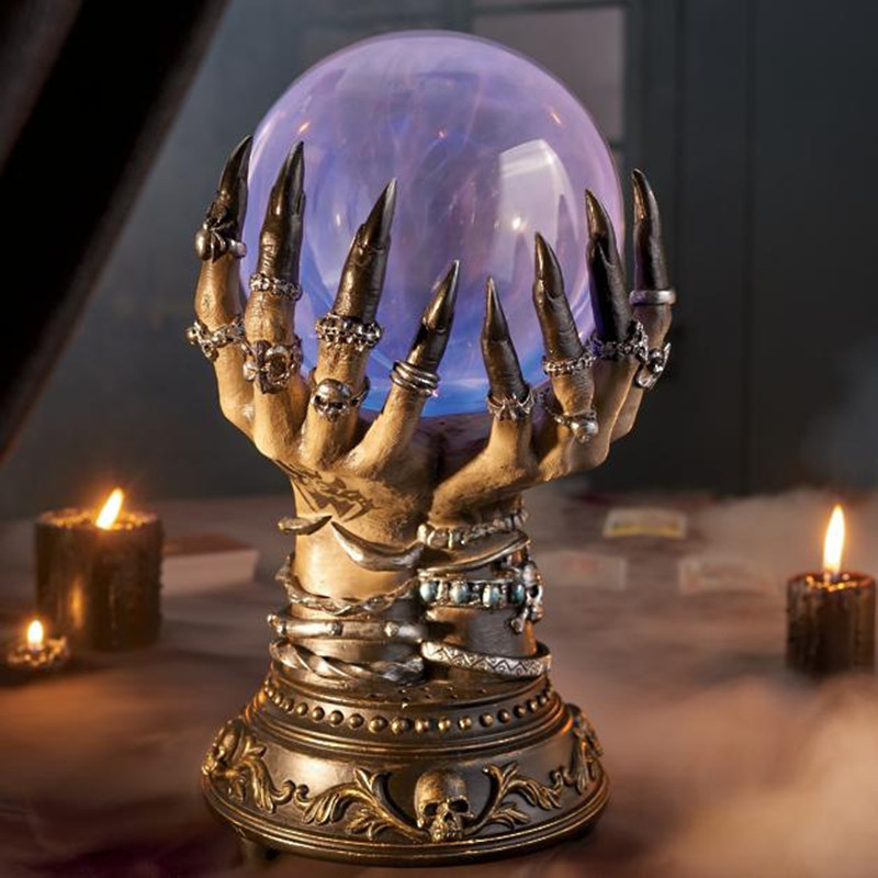 厂家批发一个起批魔幻场景布置个性魔手静电离子闪电光魔法球魔灯