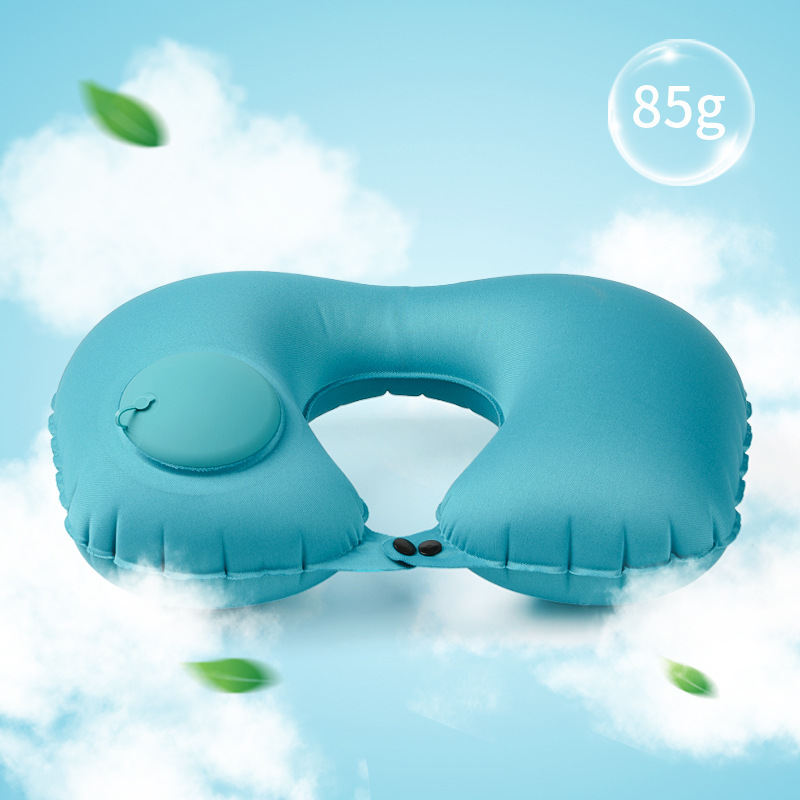 Inflatable U-shaped pillow, portable press travel pillow, travel home, travel neck support pillow, portable and storage inflatable neck support Application Scenario