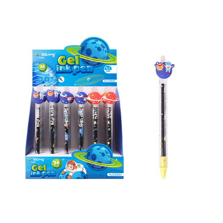 Yalong Cross-border Classic 0.5MM bullet-tipped erasable Gel Pen with Eraser Creative Planet Thermal Erasable Pen Yalong Cross-border Classic 0.5MM bullet-tipped erasable Gel Pen with Eraser Creative Planet Thermal Erasable Pen