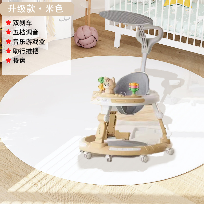 新款婴儿学步车6到18个月防侧翻宝贝1-3岁儿童推餐椅起步车细节图