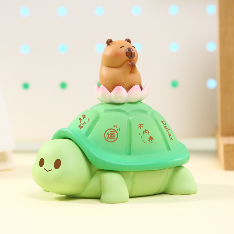 网红乌龟萌宠龟小仙纳福收纳摆件桌面装饰品小物件收纳盒一件代发细节图