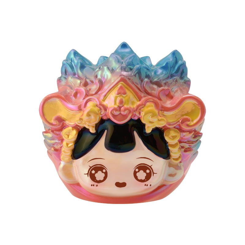 Chinese pattern blind box, cute ancient-style and national trend decorative items, colorful and adorable character heads, resin figurine gifts and peripheral products Item Picture