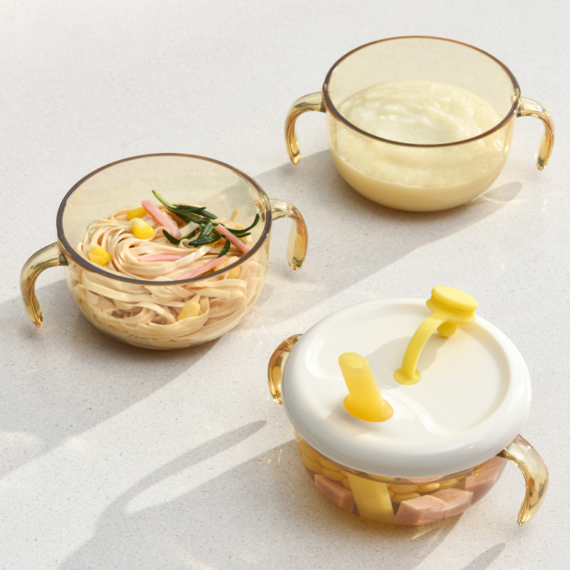 婴儿辅食碗宝宝专用米粉米糊碗儿童PPSU多功能可拆卸吸管直饮喝汤