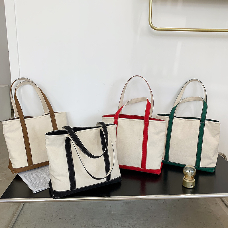 Cross-Border Canvas Bags, Women's Casual And Versatile Canvas Bags, Student Girls' Bags, Simple Tote Bags, Large-Capacity Canvas Bags, Shopping Bags, Storage, Fashionable Crossbody Simple Canvas Bags, Canvas Bags, Handbags, Simple Canvas Bags