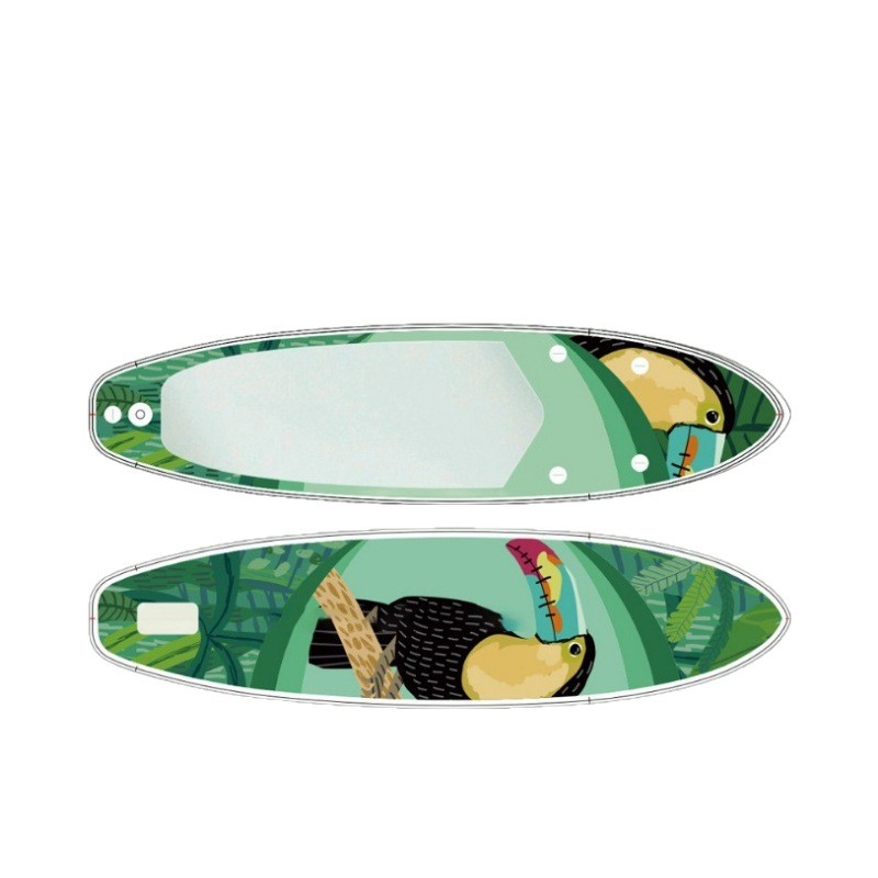 江苏博浪PVC拉丝布加宽充气冲浪板浆板厂家定制白底实物图