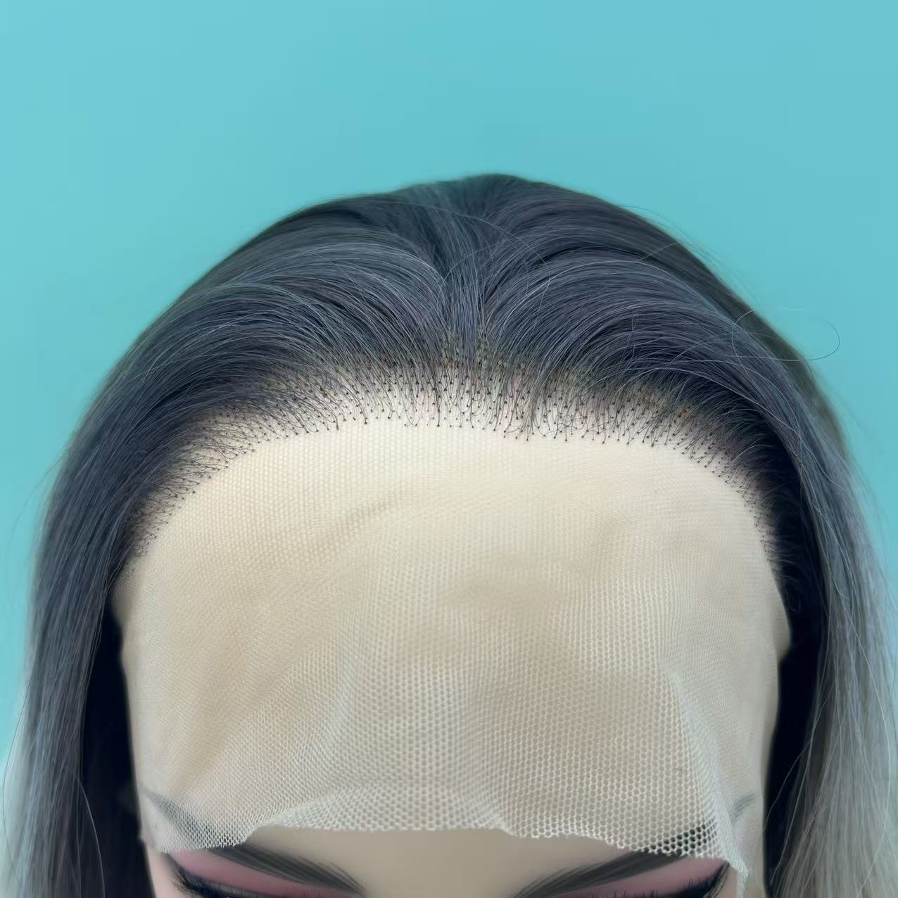 Cross-border European and American women's fashion wavy wig, women's gray-brown gradient large wavy protein silk wig Application Scenario
