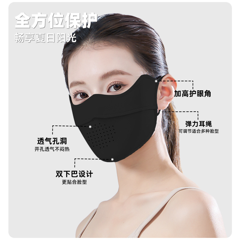口罩/防晒口罩/防晒面纱/夏季防嗮面罩/冰丝口罩细节图