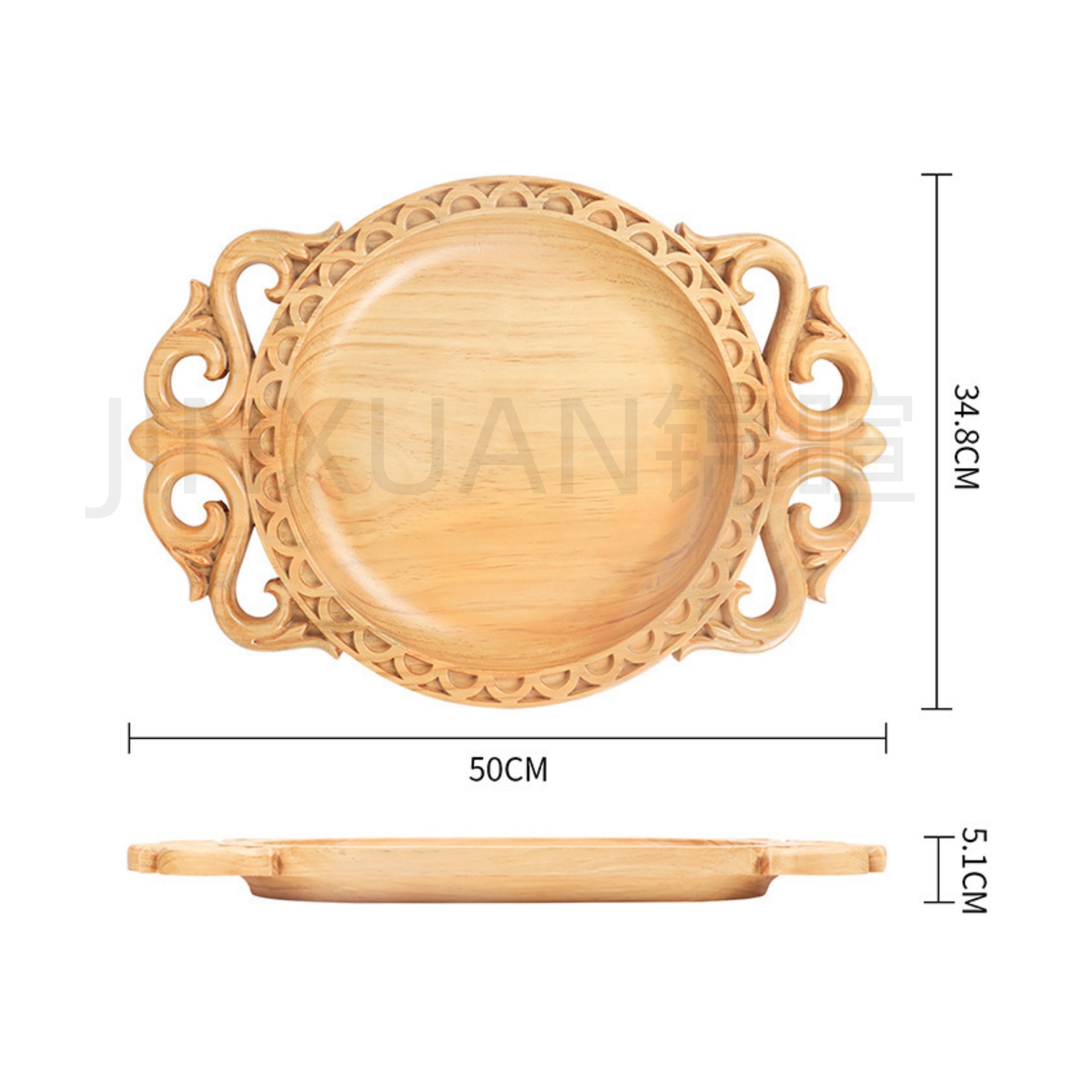 定制户外BBQ实木盘民族草原烤全羊托盘哈萨克斯坦穆斯林烤肉木盘
