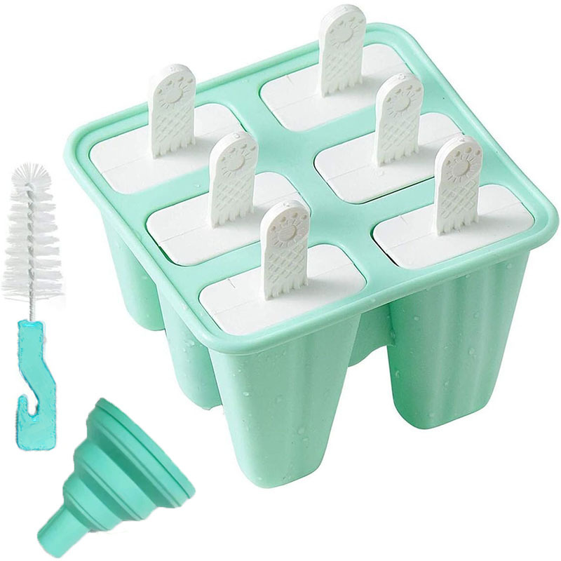 Silicone Popsicle and ice cream molds, 4-cavity, 6-cavity, 10-cavity, 12-cavity Popsicle molds, diy Popsicle and ice cream making molds wholesale Item Picture