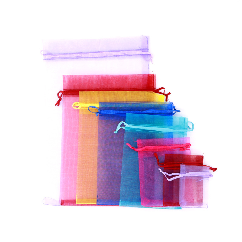 Wedding red wedding candy gauze bags, return gift drawstring bags, wedding egg ornaments and jewelry packaging, Ougen net gauze bags wholesale Item Picture