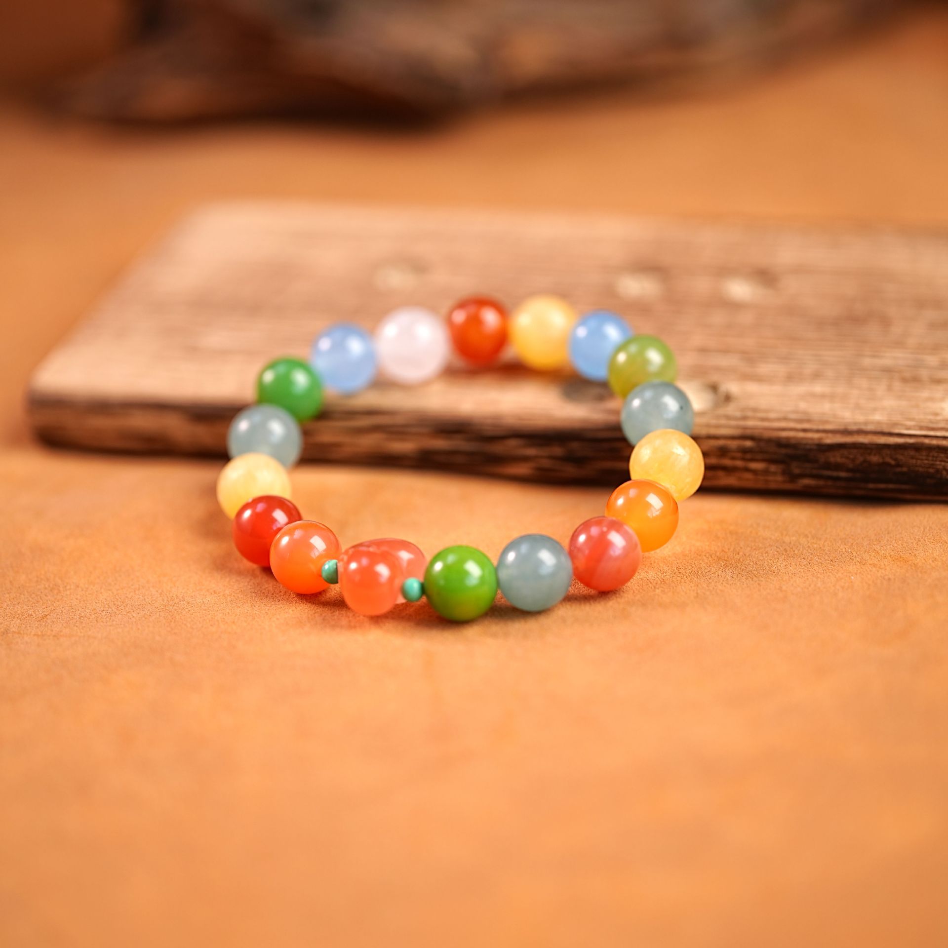 New national trend luminous amber crystal bracelet, dopamine diy jewelry accessories, men's and women's wearing accessories details Picture