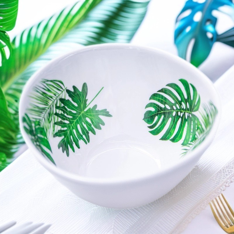 6-inch salad, fruit bowl, dessert bowl, imitation porcelain tableware, decal soup bowl, rice bowl, thickened melamine bowl for foreign trade Specification drawing