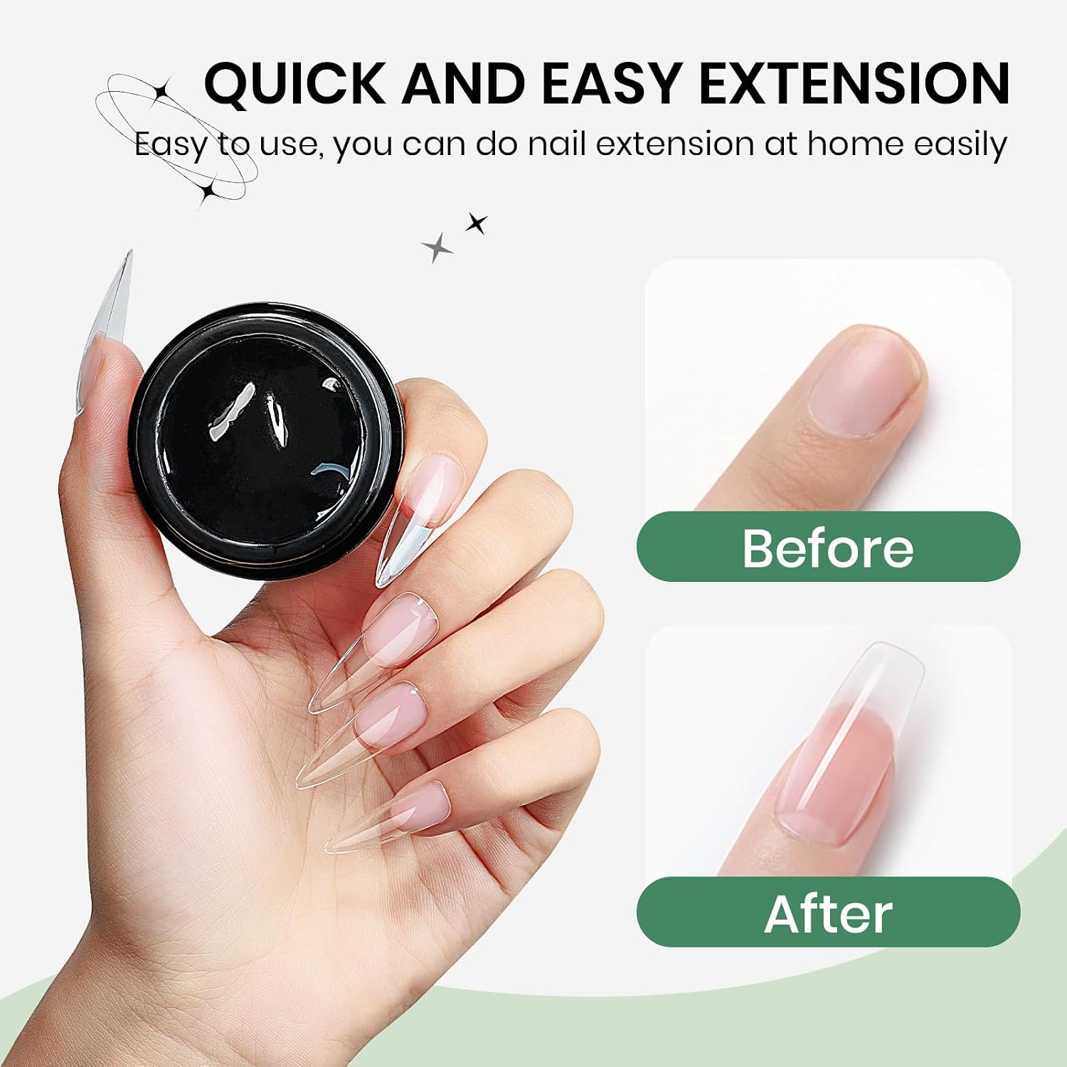 The new cross-border product, non-sticky extension glue, plastic nail art solid factory, is selling well and is specially designed for nail art details Picture