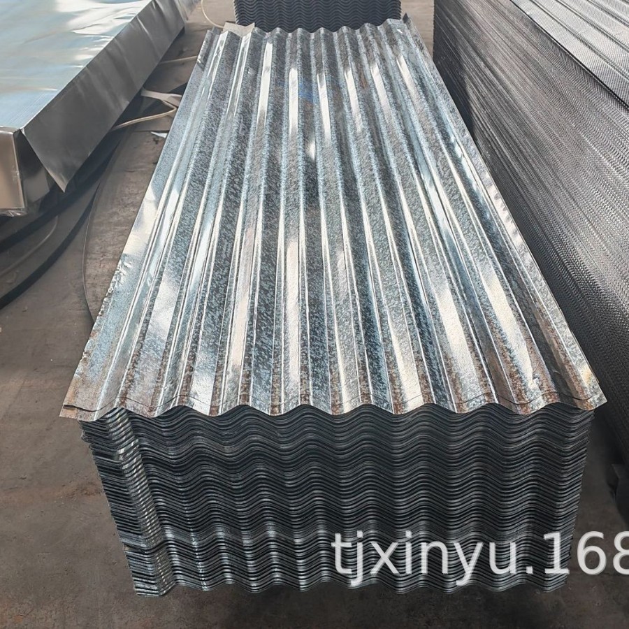 Hot-dip galvanized corrugated sheet 840/900 type galvanized iron sheet tile, Q235 material, factory canopy enclosure with patterned galvanization Application Scenario