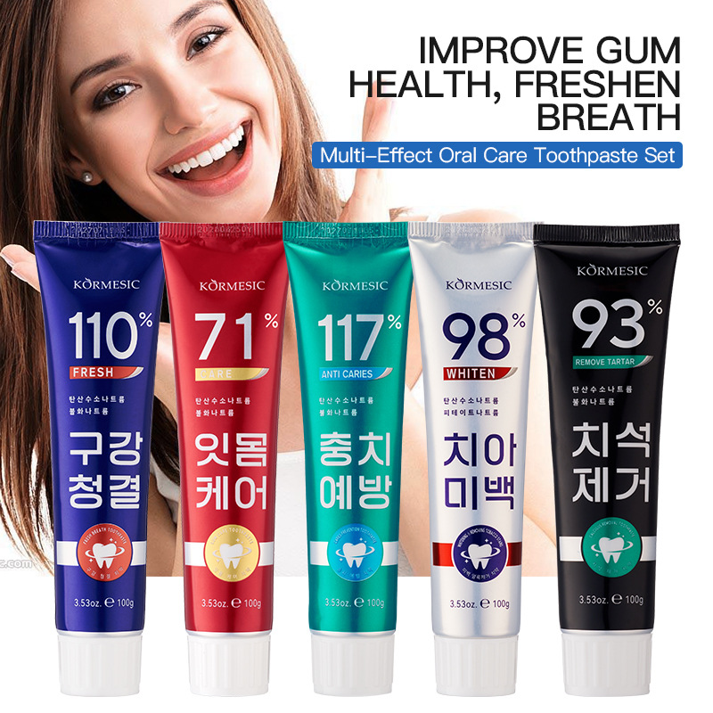 KORMESIC toothpaste全英文清洁口腔清新口气牙膏TikTok热卖
