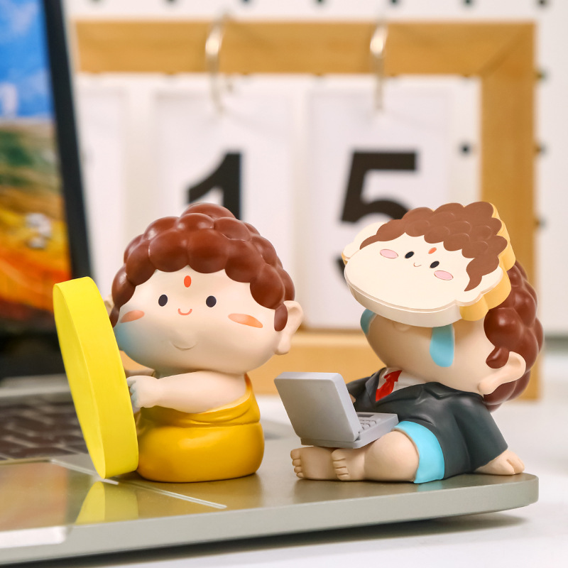 Little Buddha Creative Blind Box, National Trend style figurine, Good Luck Resin ornament, office desk blind box ornament wholesale details Picture