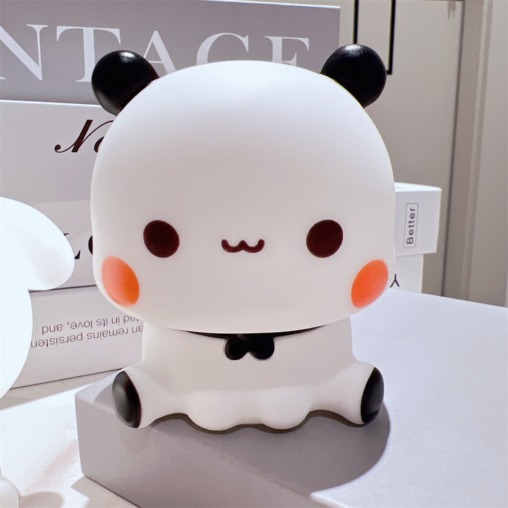 A creative tabletop decoration with three-speed adjustable soft light, a small white and white rubber night light by the bedside