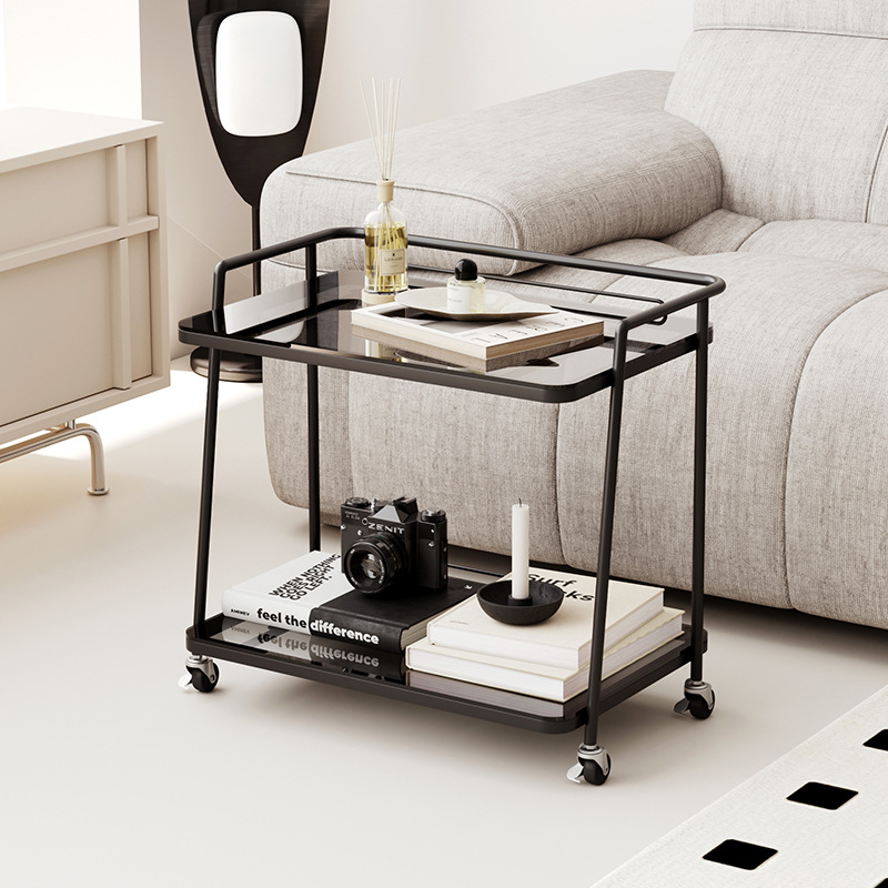 Sofa side table, French vintage small table, living room coffee table, storage rack, side cabinet, dining cart, mobile trolley, side table Specification image