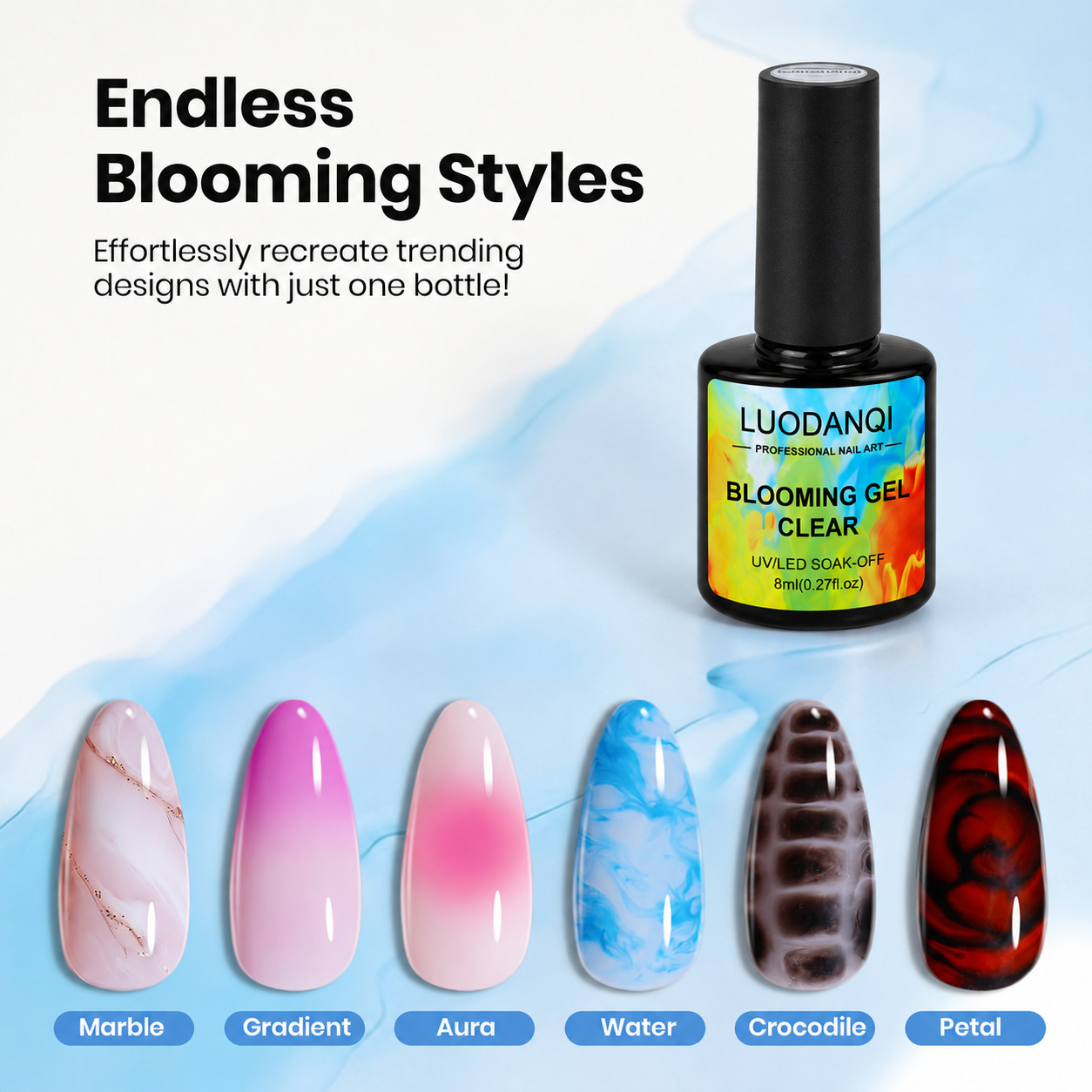 Cross-border new color smudging glue 2026 New ink Color Smudging glue Transparent nail art special factory direct sales details Picture