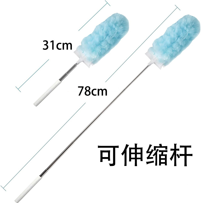 一次性静电吸附除尘掸家用除尘可伸缩鸡毛掸子无纺布清洁灰尘神器细节图