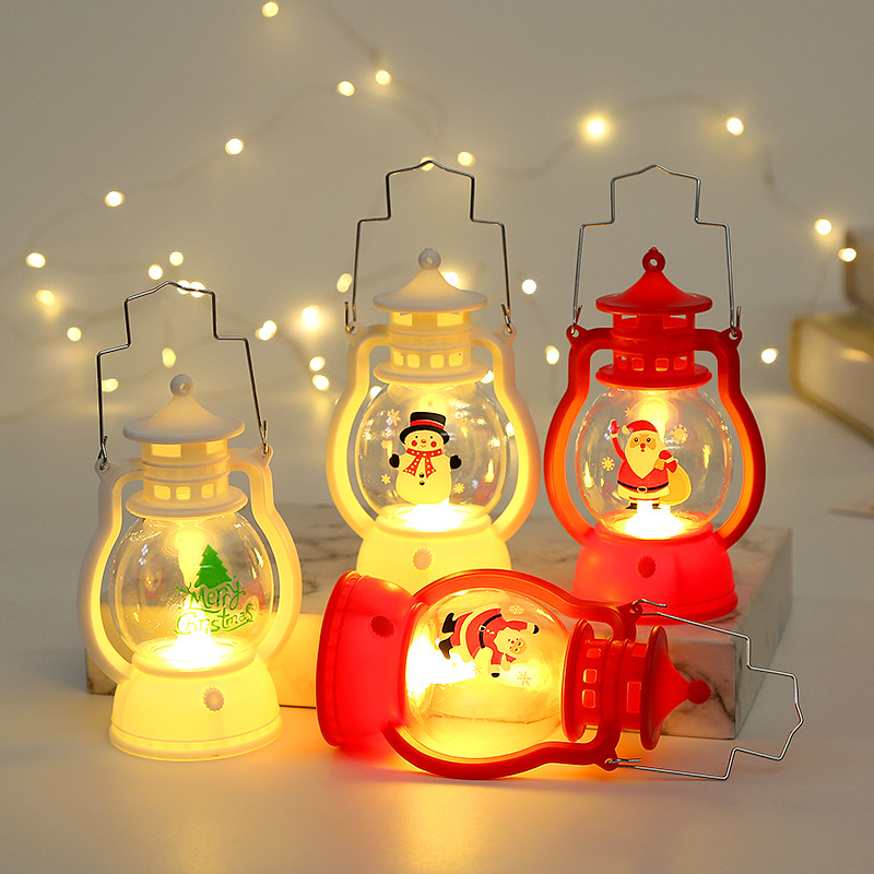 New Christmas oil lamps, children's Christmas Eve gifts, kindergarten gifts, hand-held night lights, window display items, hanging items wholesale details Picture