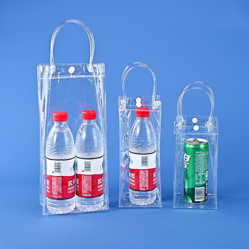 Custom-made pvc plastic handbags, transparent soft tubes, thickened wine packaging bags and souvenir bags for on-site vending Specification image