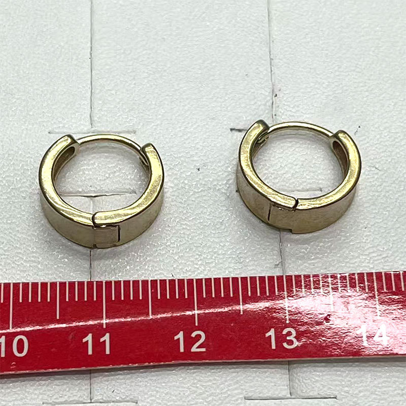 Cross-border bestsellers, Instagram-style earrings, versatile, simple and fashionable, golden earrings, round gold-plated earrings