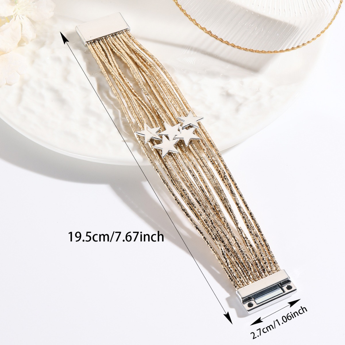 铜微镶手环/925银镯/手镯/猫眼手镯/手镯配件细节图