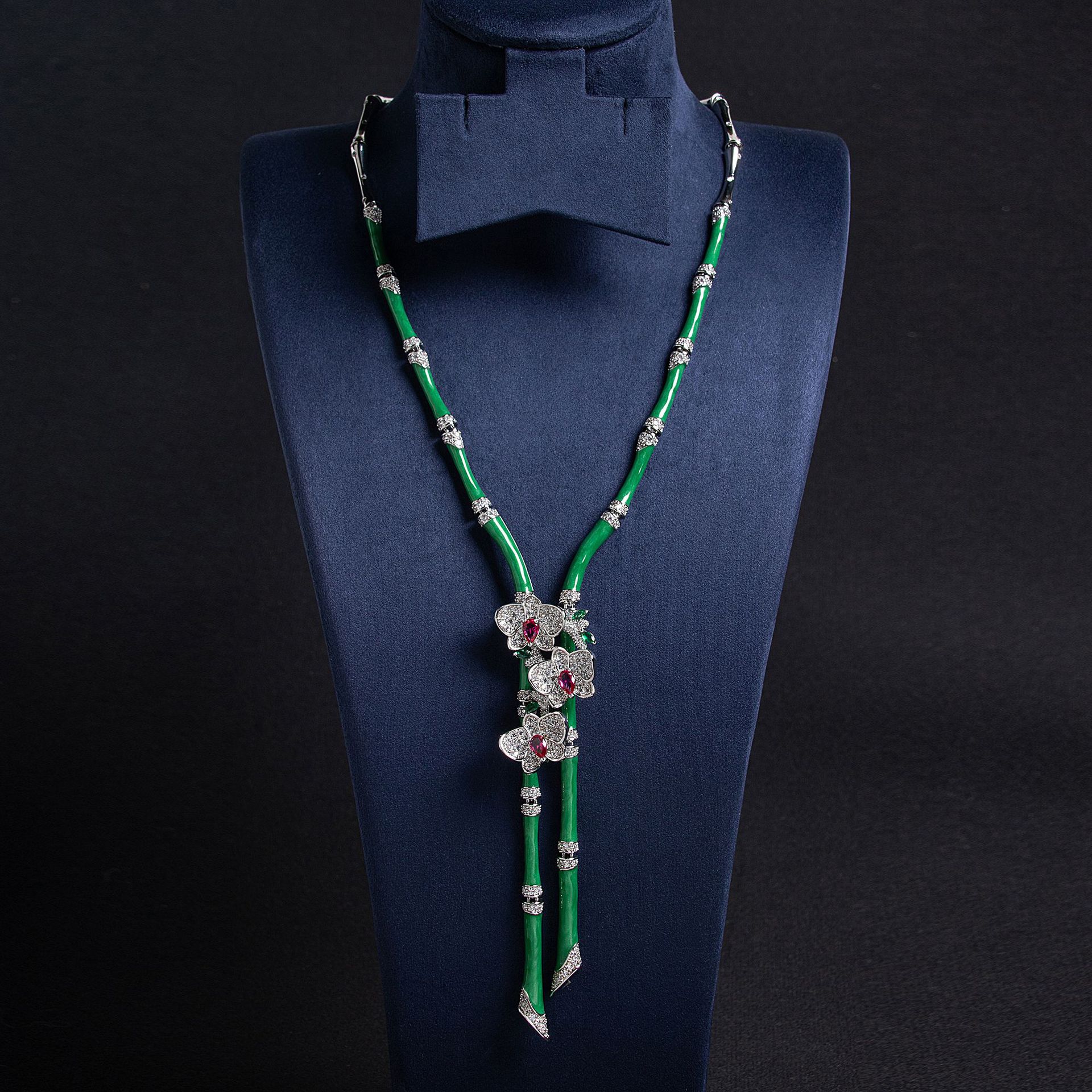 Lanfang kingzhu collar pendientes set desmontable orquídea broche lujoso goding joyería accesorios de banquete mujeres LYTJ30676 gutisa joyería moda multiplos accesorios vestido de banquete joyería Specification image