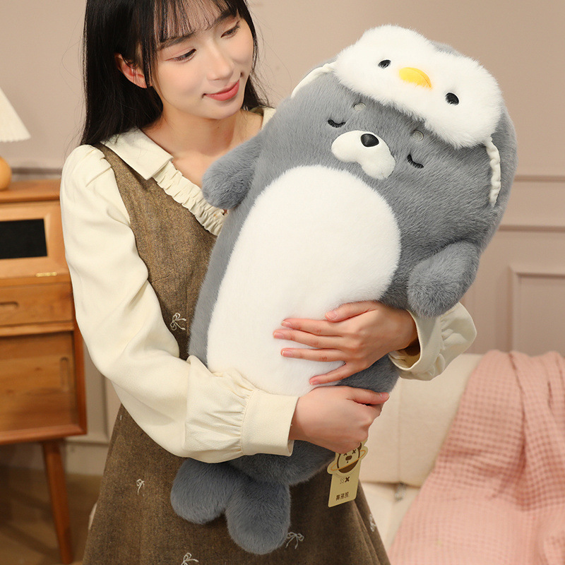 Cute Seal Family story plush toy, bed sleeping pillow, stuffed pillow, birthday present Application Scenario