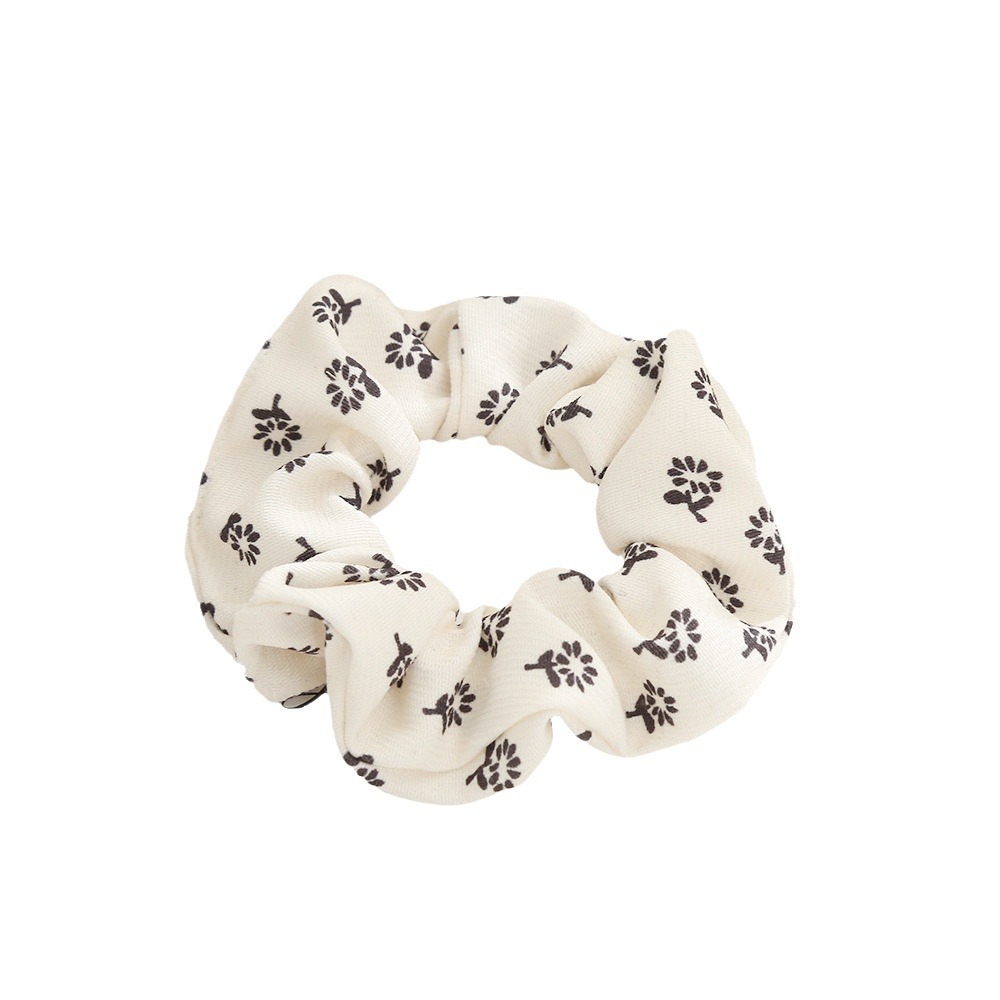 New Chinese-style pleated large intestine hair rings, fresh and delicate floral hair tie headwear, bun head, large elastic large intestine hair rings wholesale Item Picture