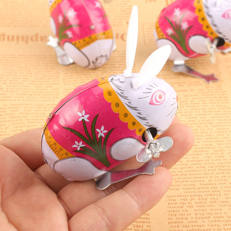 Winding tin Rabbit, a classic and retro handcrafted wind-up toy for the 80s generation, Jumping Rabbit, Tin Jumping Rabbit Specification image