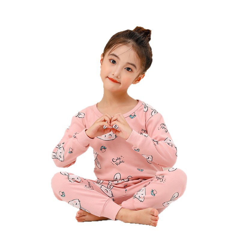 童装/儿童家居服/睡衣冬/睡衣卡通/儿童家居服秋冬白底实物图