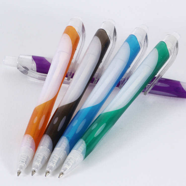Factory direct supply of foreign trade ballpoint pen 533TW two-color advertising Ballpoint pen Press advertising promotion pen Specification drawing