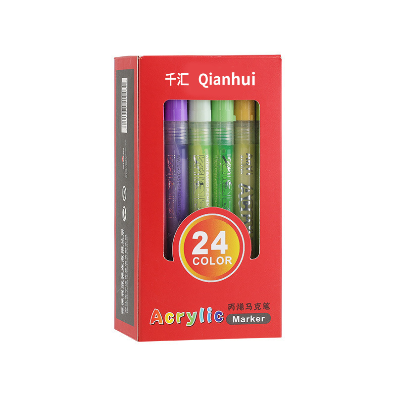 Wholesale of acrylic markers, complete set of 24-color paint pens, single children's marker pens, planner, waterproof colored markers Item Picture