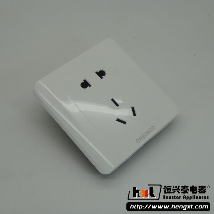 Concealed 5-hole socket S06 series engineering model household 86 type electrician wall switch panel manufacturer wholesale Item Picture