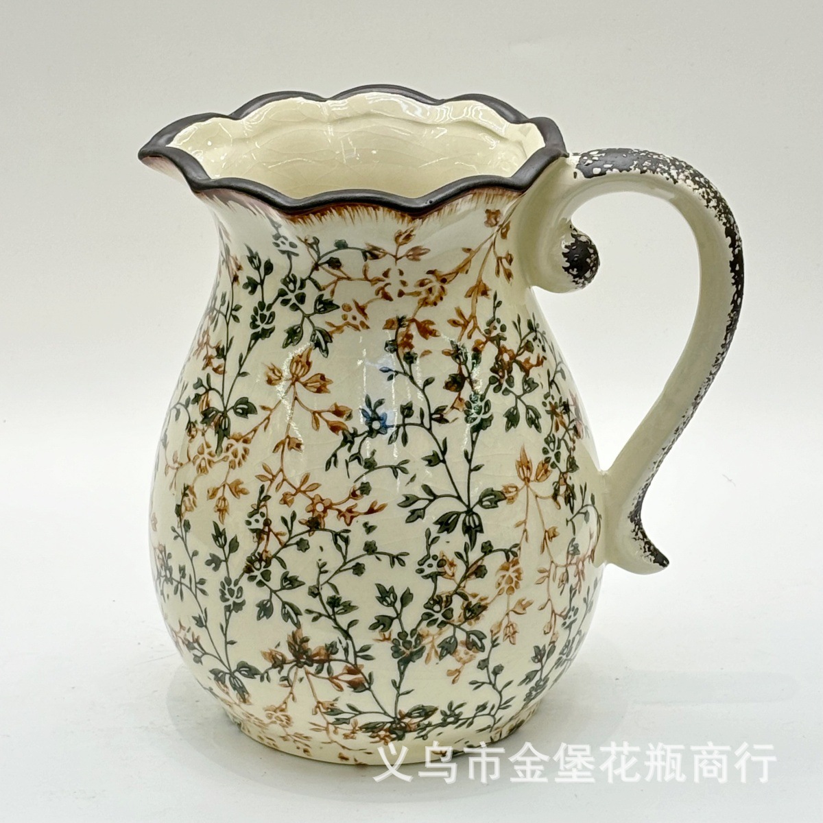 مزهرية الخزفية المزدوجة مزهرية الخزفية المزدوجة، مزهرية الخزفية المصنوعة من زهار التمزيق Specification image