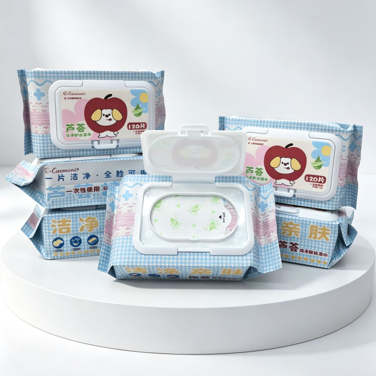 单片湿巾/卸妆湿巾/美甲洗甲棉片/省水美甲棉片产品图