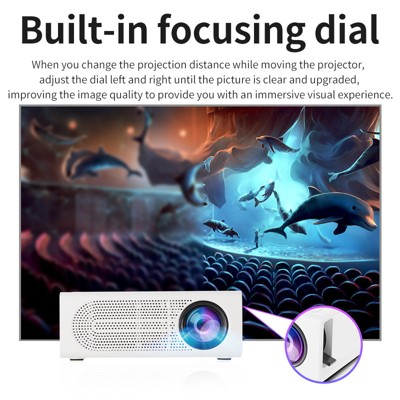 The cross-border M200 portable mini projector, LED mobile phone, home theater, wired mobile phone screen, supports 1080p Specification image