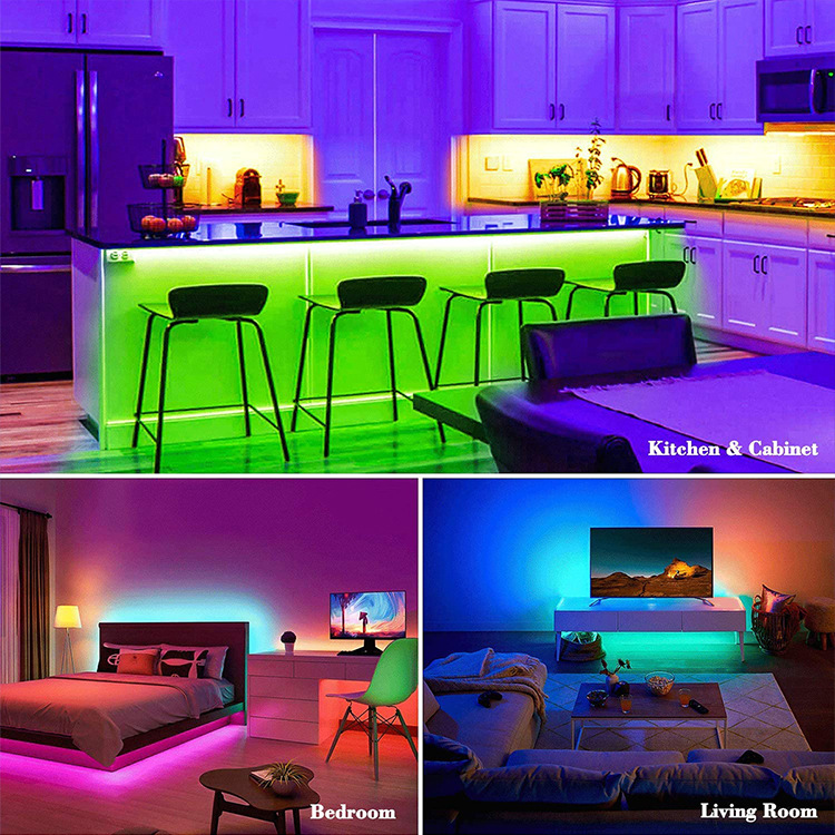 Intelligent color LED light strip roll remote control power adapter, light strip flash light strip, led light strip product packaging box details Picture