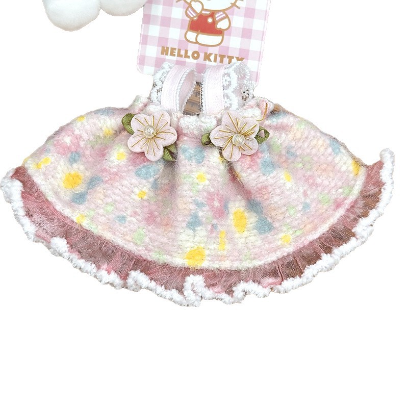 kt Little Chanel flower halter dress, baby dress, cute rose dress, lace plush doll clothing wholesale Item Picture